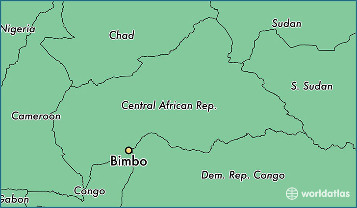 map showing the location of Bimbo