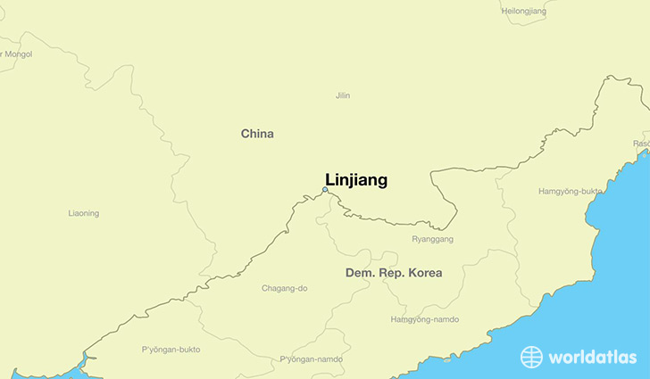 map showing the location of Linjiang