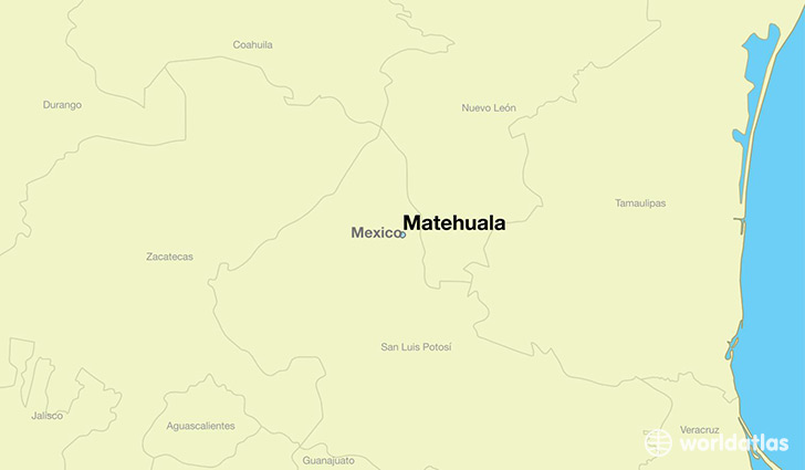 map showing the location of Matehuala