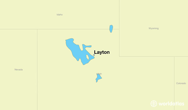 map showing the location of Layton