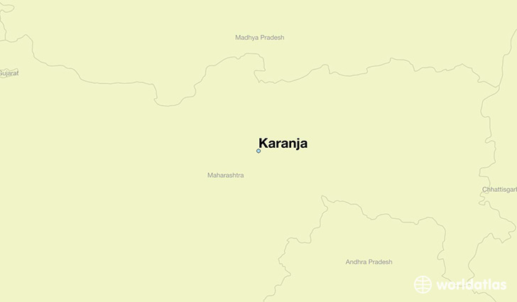 map showing the location of Karanja
