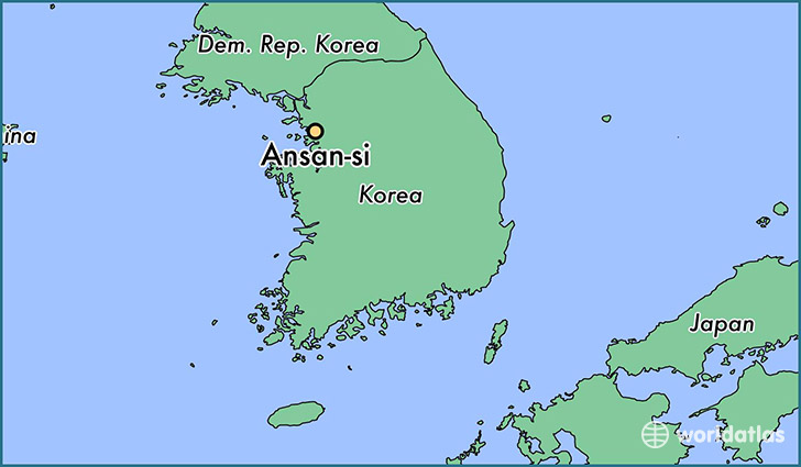 map showing the location of Ansan-si