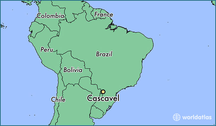 map showing the location of Cascavel