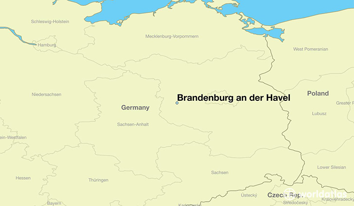 map showing the location of Brandenburg an der Havel