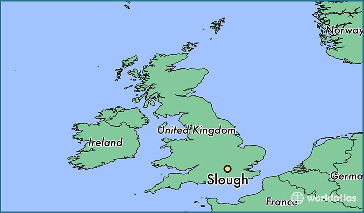 map showing the location of Slough