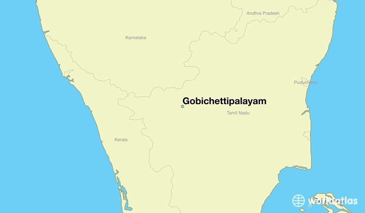 map showing the location of Gobichettipalayam
