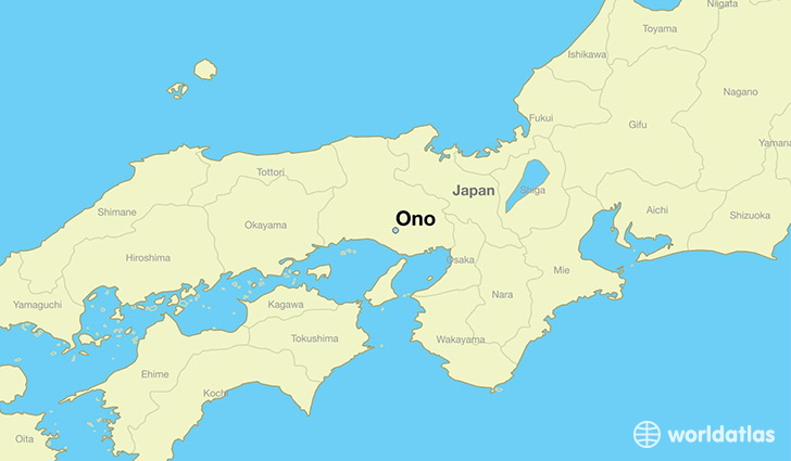 map showing the location of Ono