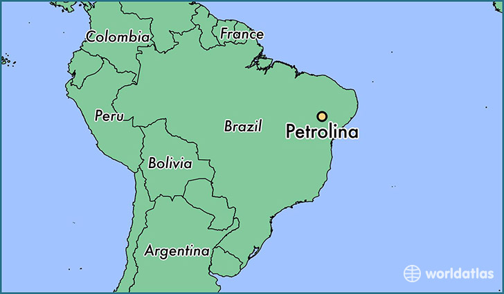 map showing the location of Petrolina