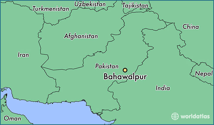 map showing the location of Bahawalpur