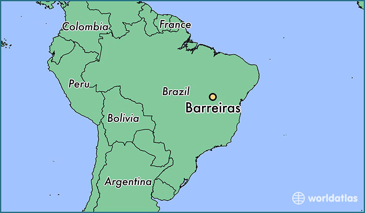map showing the location of Barreiras