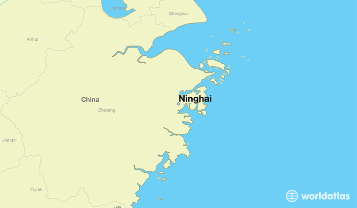 map showing the location of Ninghai