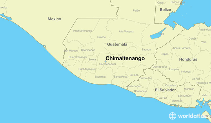 map showing the location of Chimaltenango