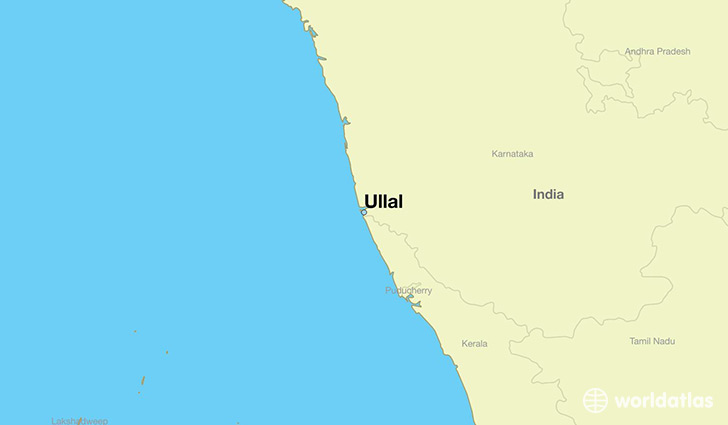 map showing the location of Ullal