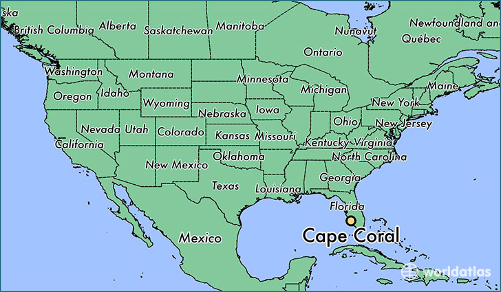 Cape Coral Map Florida 2018