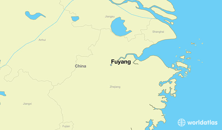 map showing the location of Fuyang