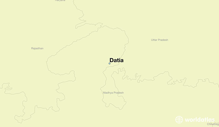 map showing the location of Datia