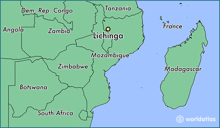 map showing the location of Lichinga