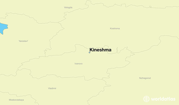 map showing the location of Kineshma
