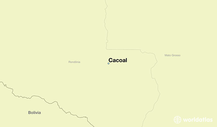 map showing the location of Cacoal