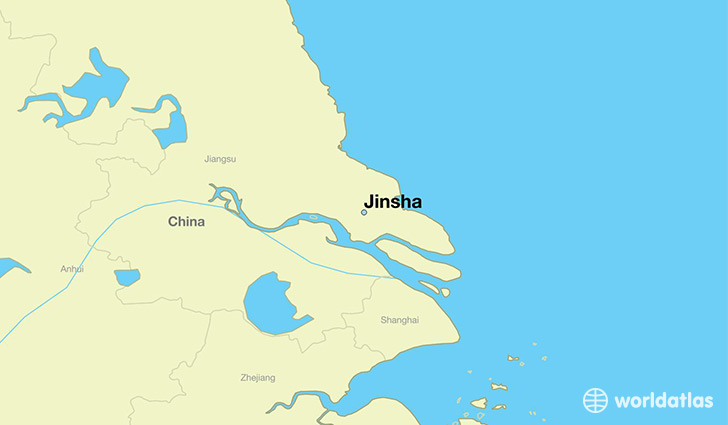 map showing the location of Jinsha