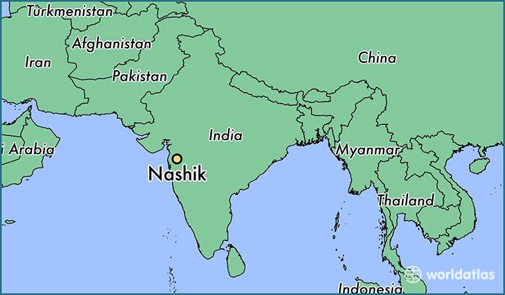 map showing the location of Nashik
