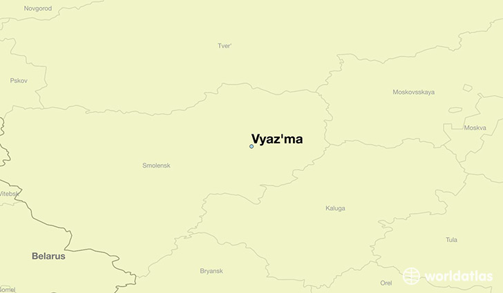 map showing the location of Vyaz'ma