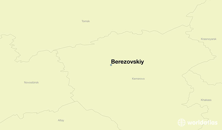 map showing the location of Berezovskiy