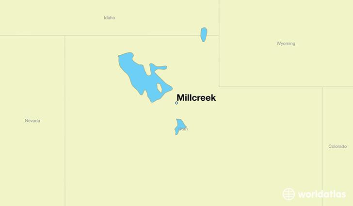 map showing the location of Millcreek