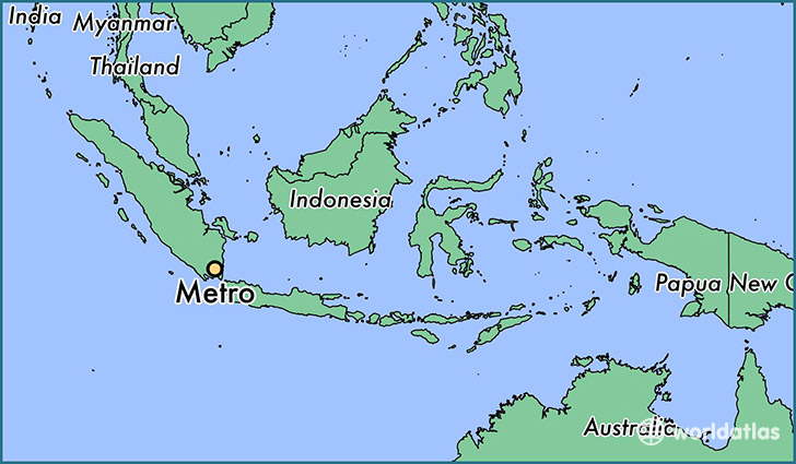 map showing the location of Metro