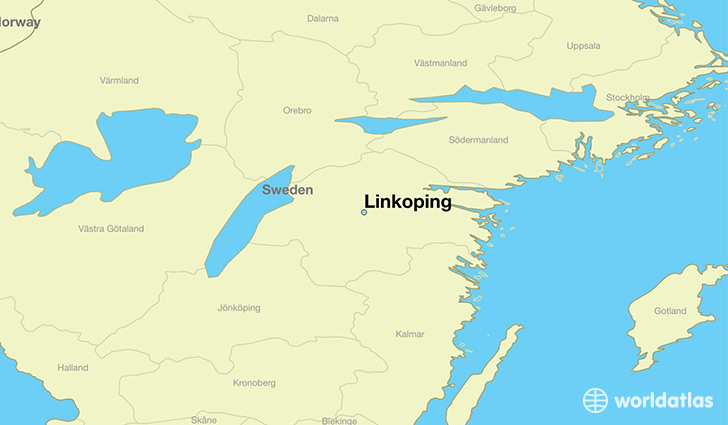 map showing the location of Linkoping