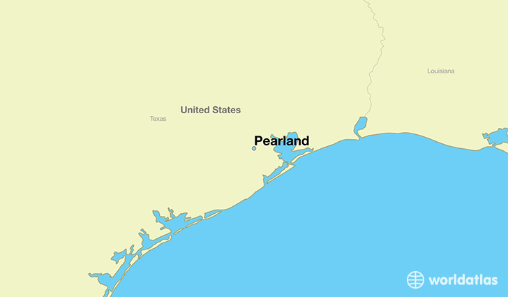 map showing the location of Pearland