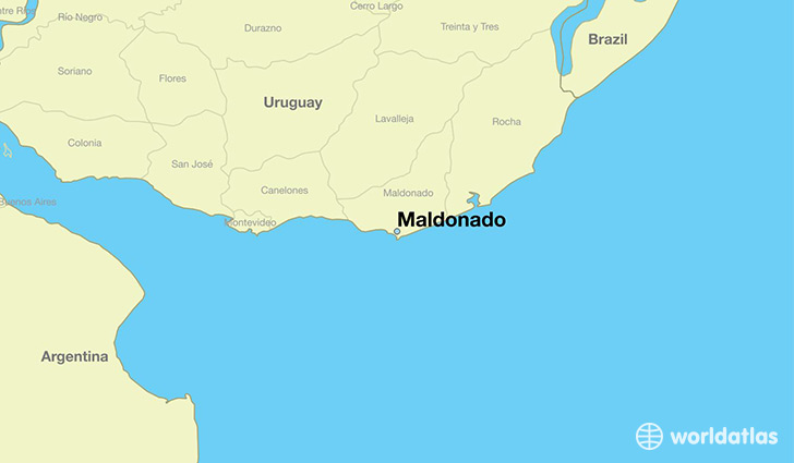 map showing the location of Maldonado