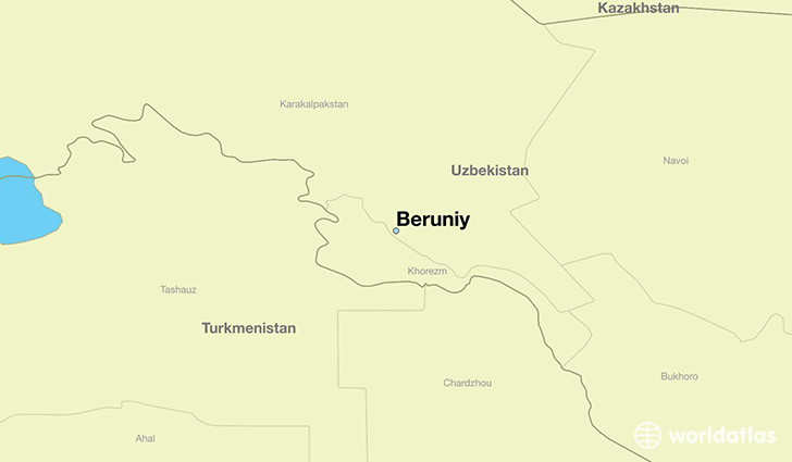 map showing the location of Beruniy