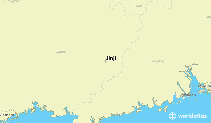 map showing the location of Jinji