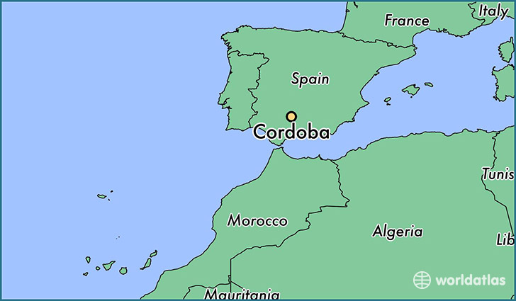 map showing the location of Cordoba