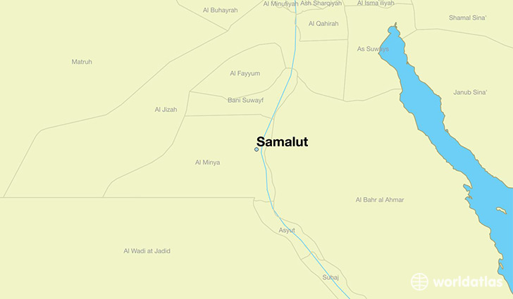 map showing the location of Samalut
