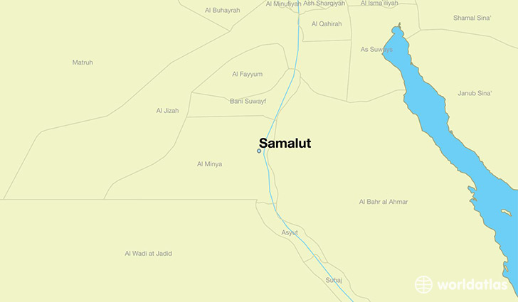 map showing the location of Samalut
