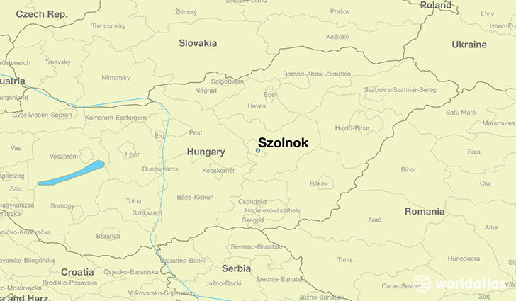 map showing the location of Szolnok