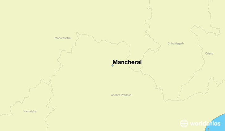 map showing the location of Mancheral