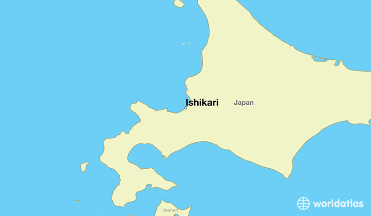 map showing the location of Ishikari