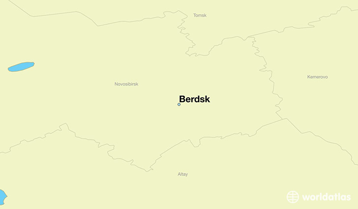 map showing the location of Berdsk