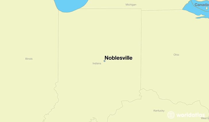 map showing the location of Noblesville