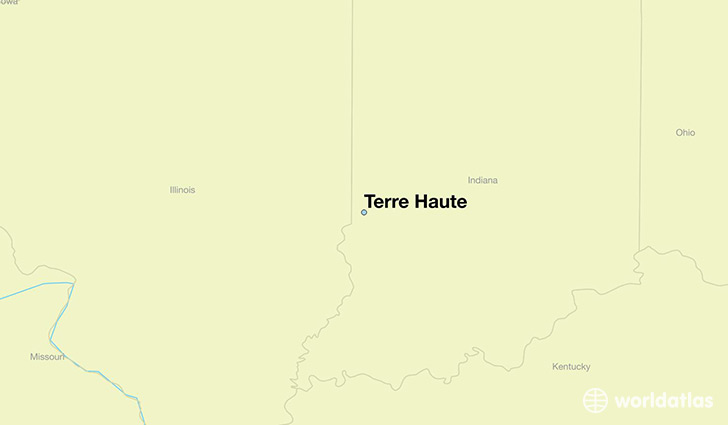 map showing the location of Terre Haute