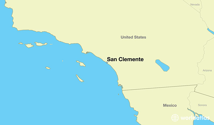 map showing the location of San Clemente