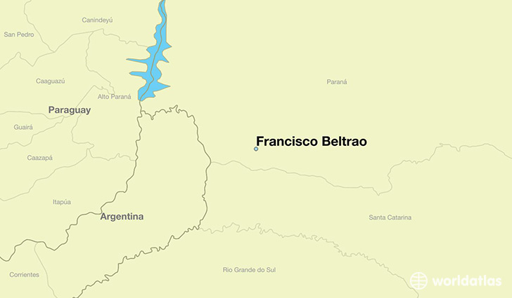 map showing the location of Francisco Beltrao