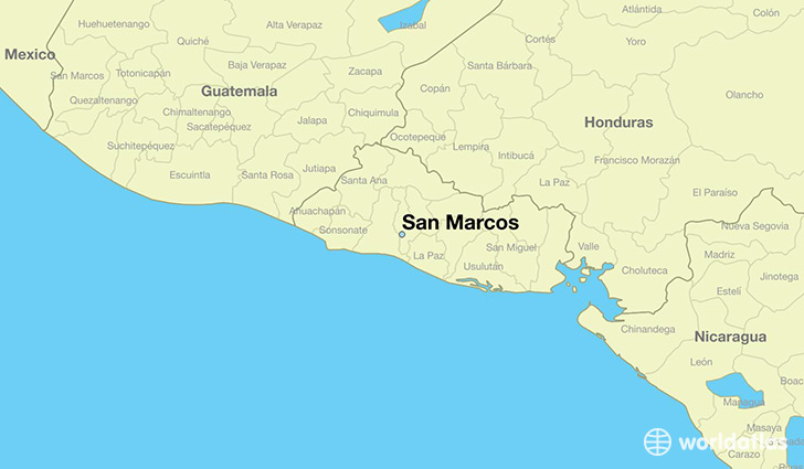 map showing the location of San Marcos