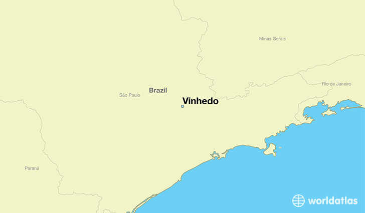 map showing the location of Vinhedo