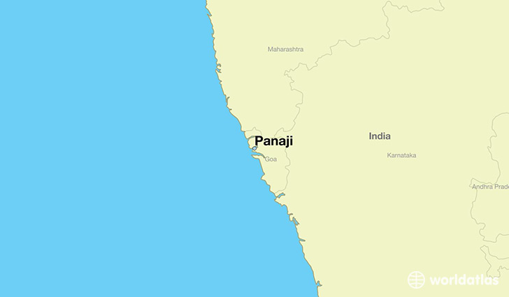 map showing the location of Panaji