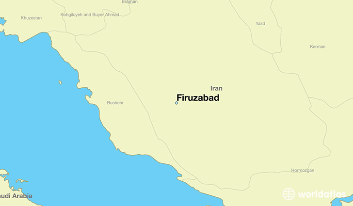 map showing the location of Firuzabad