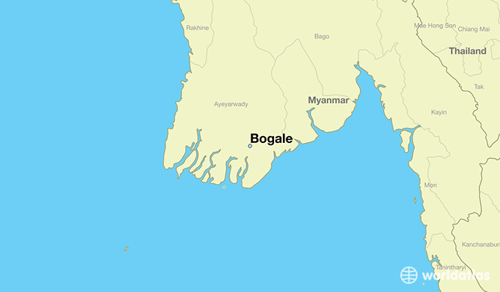map showing the location of Bogale